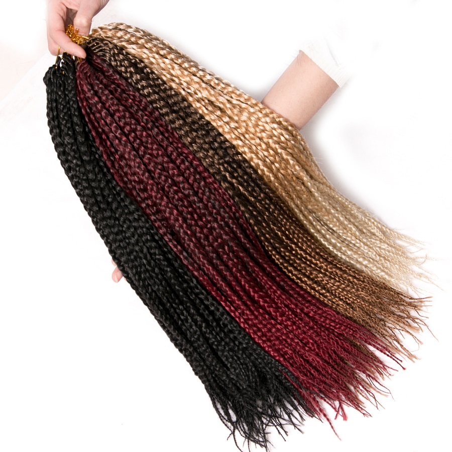 Verves box braids hair synthetic 6 pack 14 inch  18 inch ũ  ߰  ͽټ 22 strands/pack ombre braiding hair braids